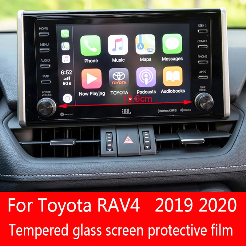 

Защитная пленка для экрана из закаленного стекла для Toyota RAV4 5th 8 дюймов, центральный дисплей управления, автомобильный навигационный протектор, 2019 2020