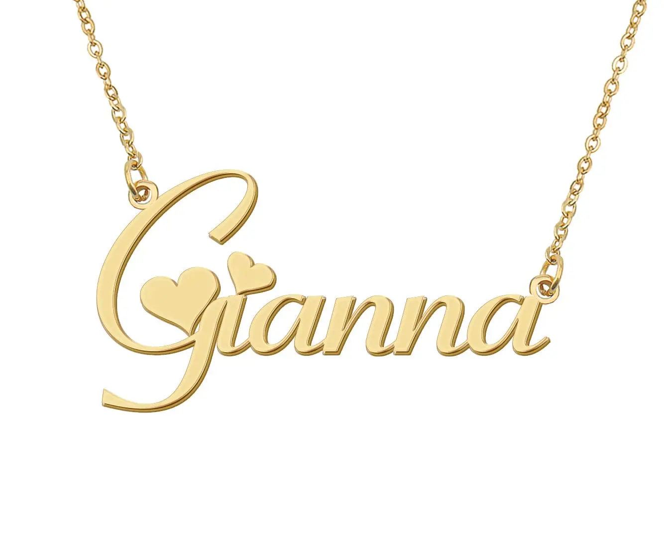 

Gianna Initial Name Necklace for Women Personalized Stainless Steel Jewelry Pendant Girls Annivesary Gift