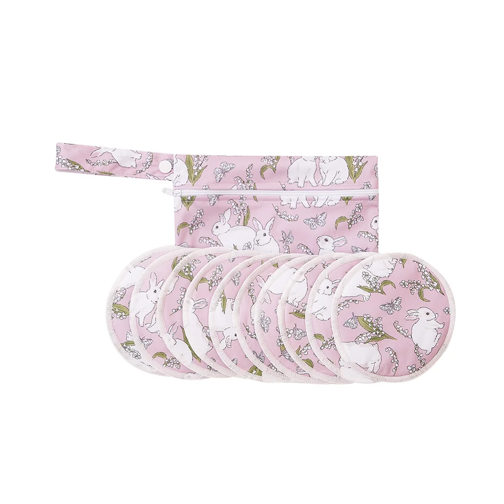 HappyFlute Recycled Polyester Mum Use With Wet Bag Absorbency Waterproof Washable Breathable Reusable Feeding Breast Nursing Pad breast pads,milk pads