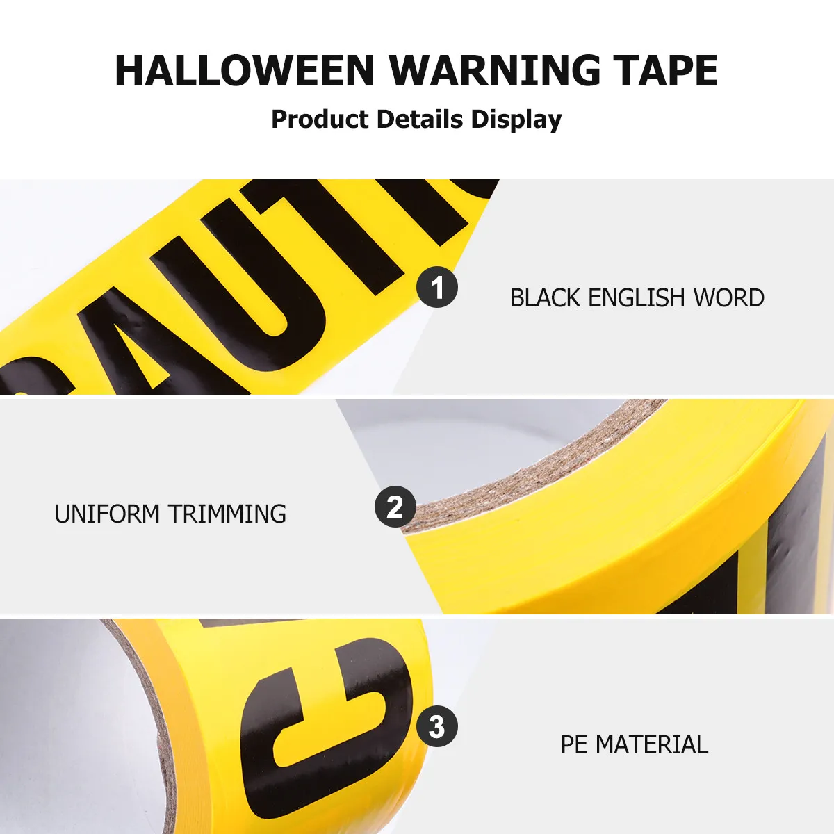 1Pcs 할로윈 주의 테이프 프리미엄 Pe 소재 가정용 유령 바 Ktv 범죄 현장 테마를 위한 무시무시한 파티 장식