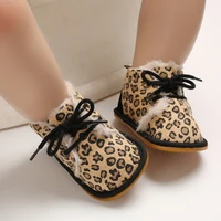 Leopard Theme Baby Shoes Boy Newborn Infant Toddler Casual Cotton Sole Anti-slip Breathable First Walkers Crawl Moccasins Shoes 6