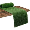 Artificial Grass Dining Table Runner Green Table Decor for Holiday Party, Kitchen,Wedding,Banquet,Outdoor Tea Party Decorations 1