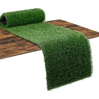 Artificial Grass Dining Table Runner Green Table Decor for Holiday Party, Kitchen,Wedding,Banquet,Outdoor Tea Party Decorations 1