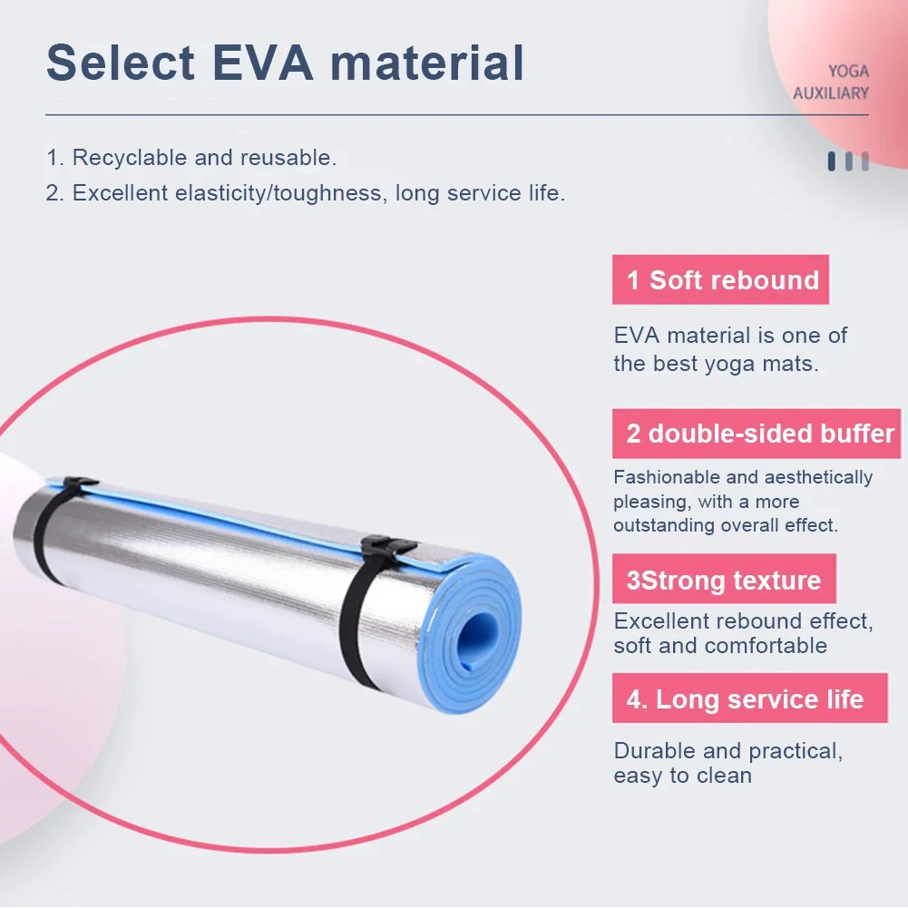 Yoga mat 1.8mx10/8/6mm Yoga Mat Anti-skid Sports Fitness EVA Comfort Foam 6mm Thick for Exercise and Pilates Gymnastics