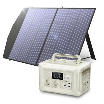 ALLPOWERS R600 Portable Power Station with Solar panel 100W , 600W 299Wh LiFePO4 Solar Generator UPS Battery Backup MPPT for RV 1