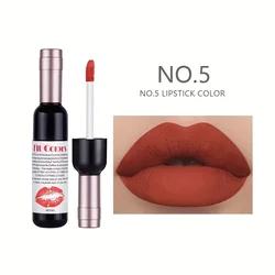 Velvet Matte Liquid Lipstick with Red Wine Bottle Design - High Pigment Lip Gloss (05)