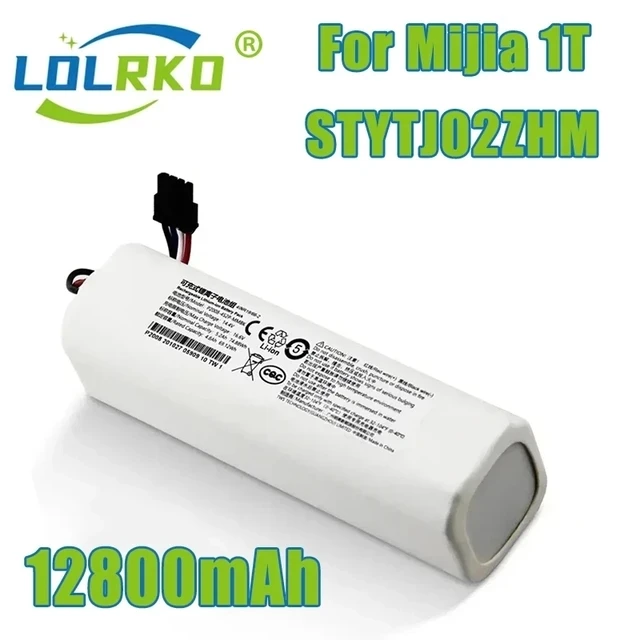

14.4V 12800mAh Replacement Battery STYTJ02ZHM For Xiaomi Mijia Mi Sweeping Mopping Robot Vacuum Cleaner 1T