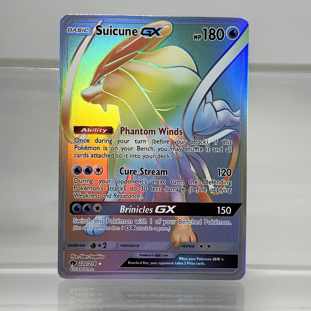PKM Folie PROXY Karten Sonne & Mond Lugia Latias & Latios Tyranitar Suicune GX PTCG Spielesammlungskarten Spielspielzeug – Detail 20