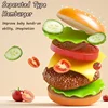 Kid Kitchen Toy Set Simulation Make Hamburger Pizza Fries Pretend Play Food Cooking Cutting Game Montessori Interactive Toy Gift 4