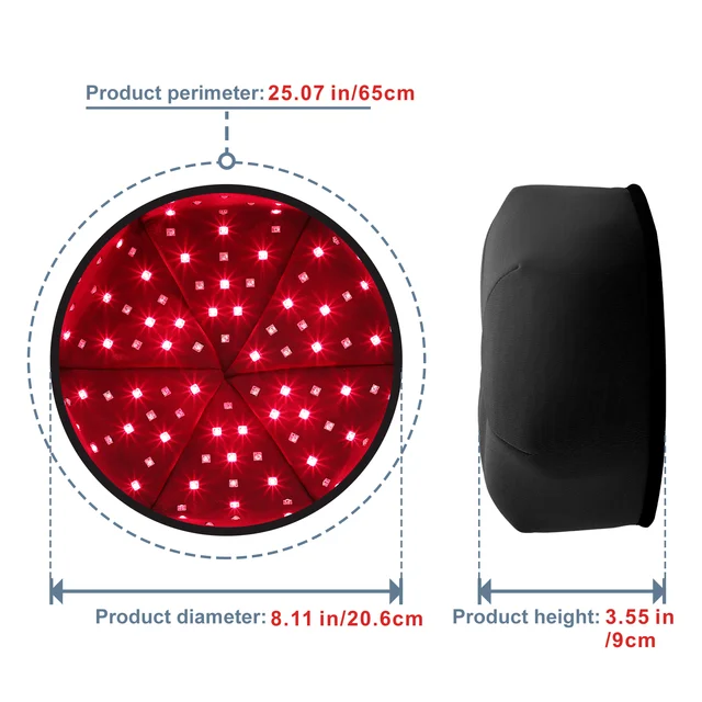 Red light therapy helmet for hair growth and scalp relief