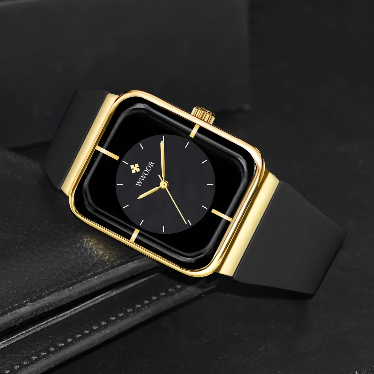 WWOOR  Men's Watches Top Brand Luxury Watch For Men Gold Fashion Stainless Steel Waterproof Quartz Wristwatch  Relogio Masculino 3