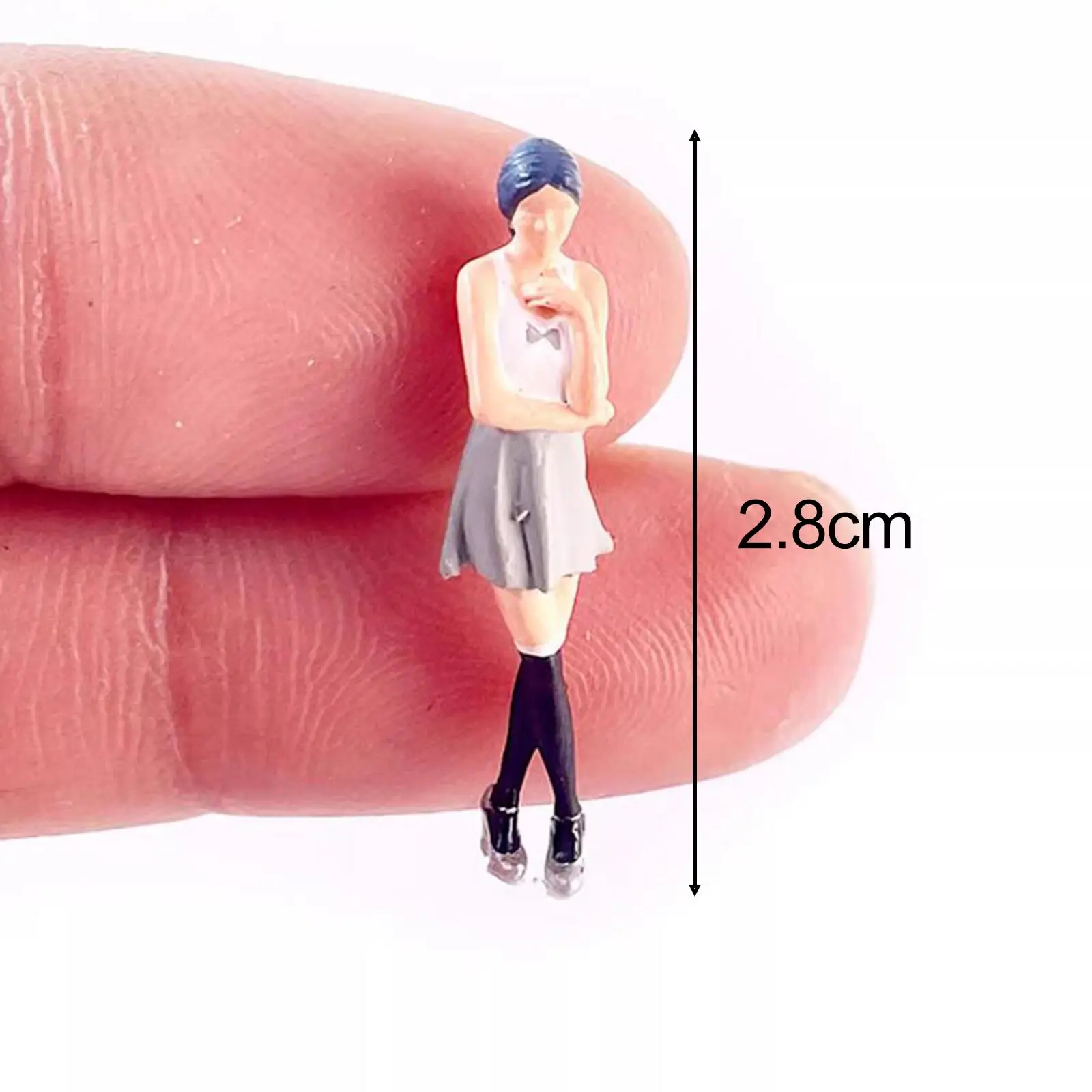 3Pcs 1:64 Scale Women Men Figures DIY Scene Dress Girl Model Miniature Scene