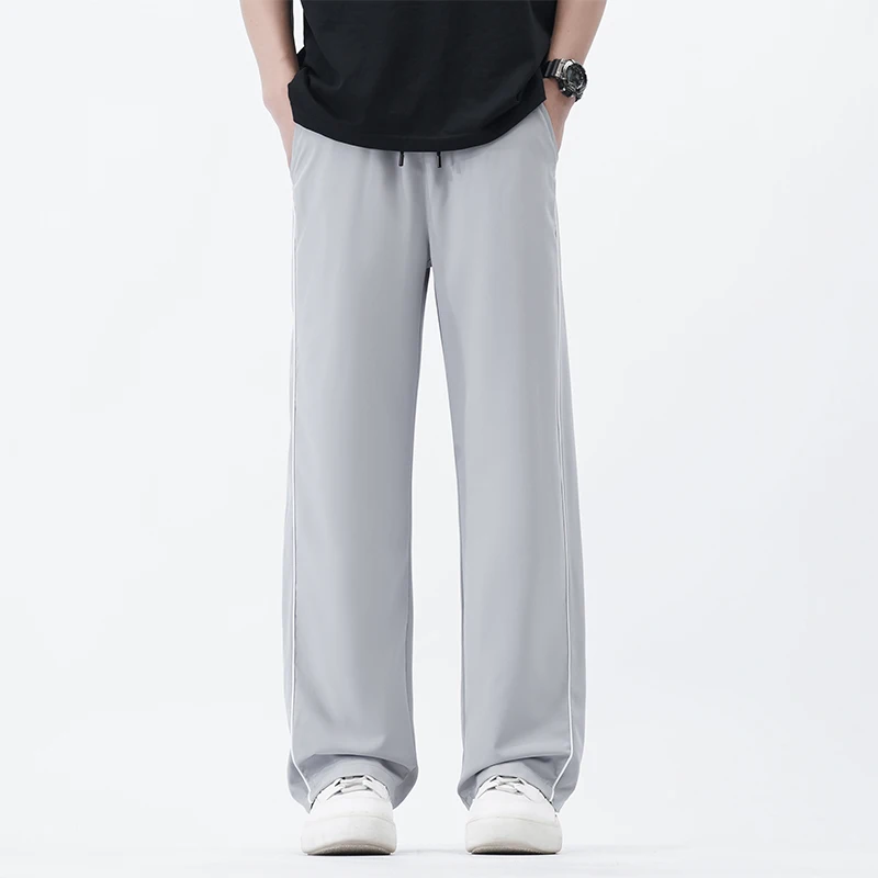 Summer Men Sweatpants Joggers Straight Pants Neutral Breathable Loose Outdoor Quick Drying Fabric Fitness pants Casual Trouser 4