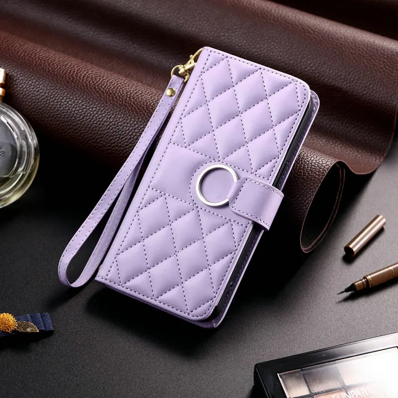 Luxury Crossbody Leather Book Case - Premium Smartphone Protection Cover