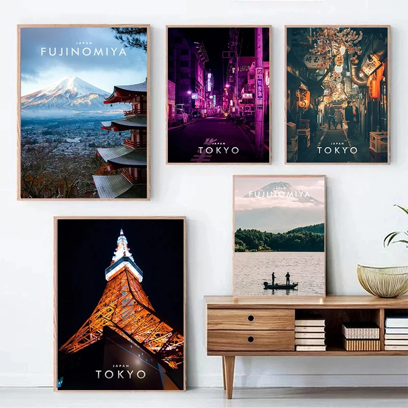 Tokyo City Pop Art Poster: Vibrant Japanese Street & Festival Scene Canvas Decor