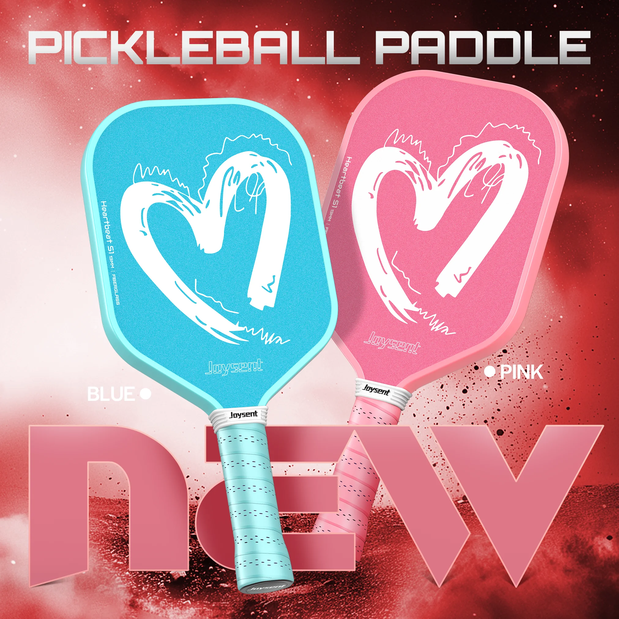 Joysent Pickleball-Schläger aus Fiberglas mit 13 mm Wabenkern, Paar-Pickleball-Paddel für Anfänger, leichte Power-Paddel – Detail 1