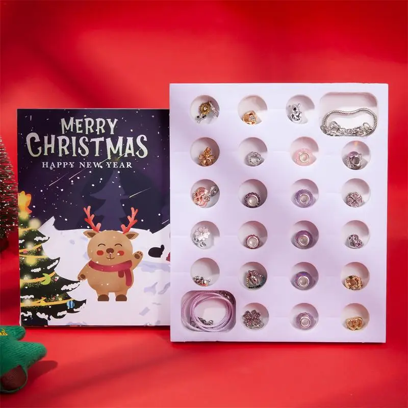 Christmas Advent Calendar 24 Days Crafts Bracelet Making Kit
