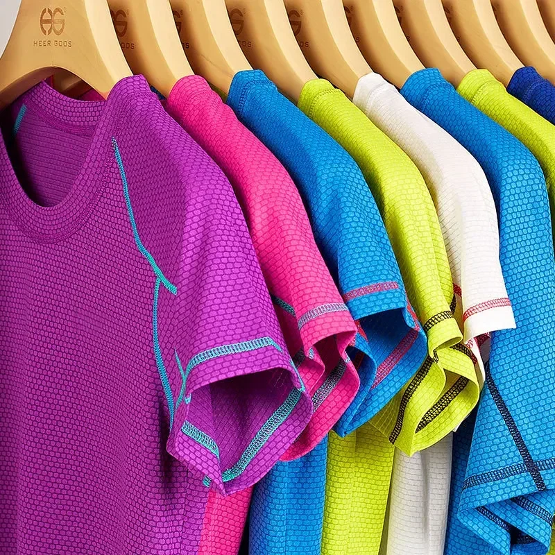 

Men and Women Mesh Moisture Wicking Active Quick Dry Crew Neck T Shirts Athletic Running Gym Workout Short Sleeve Tee Tops Bulk