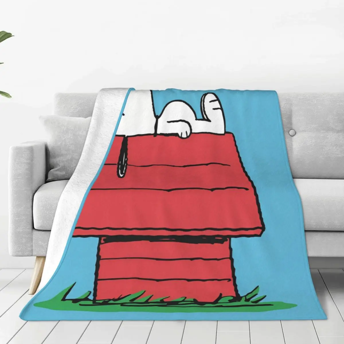 thumbnail image 1 of Manta de felpa de Charlie Brown de Peanuts It's The Great Pumpkin, manta de franela para estudiantes, colcha súper suave para sofá, regalo, 1 of 5