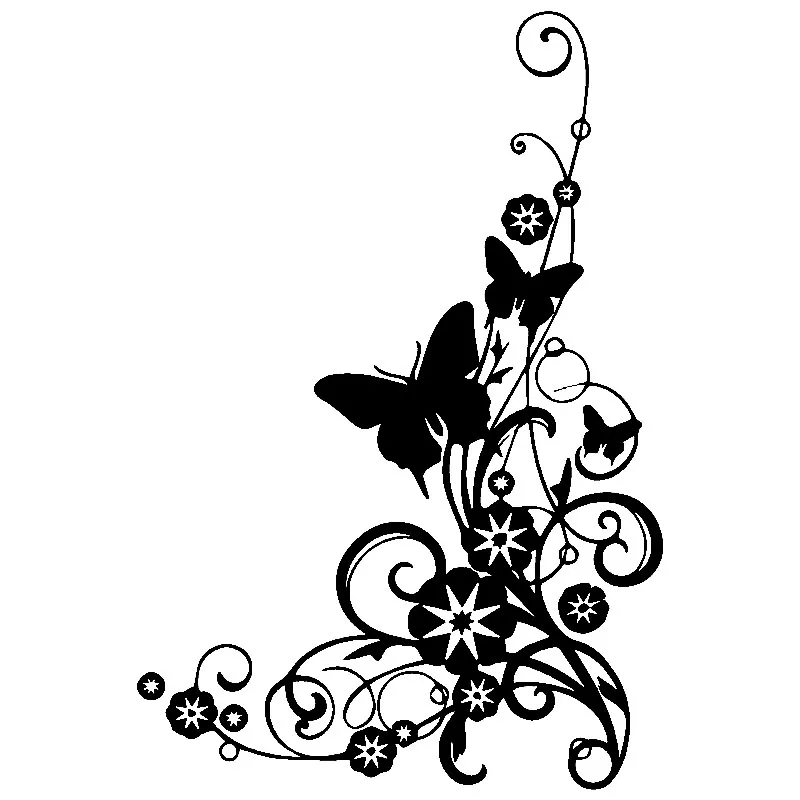 

13cm * 19.3cm personalized car sticker elegant butterfly vortex Decal fun Sticker Car decoration car accessories