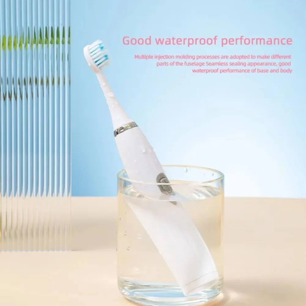 Premium Adult Electric Toothbrush for Home or Travel - Available in Blue, Pink, and White