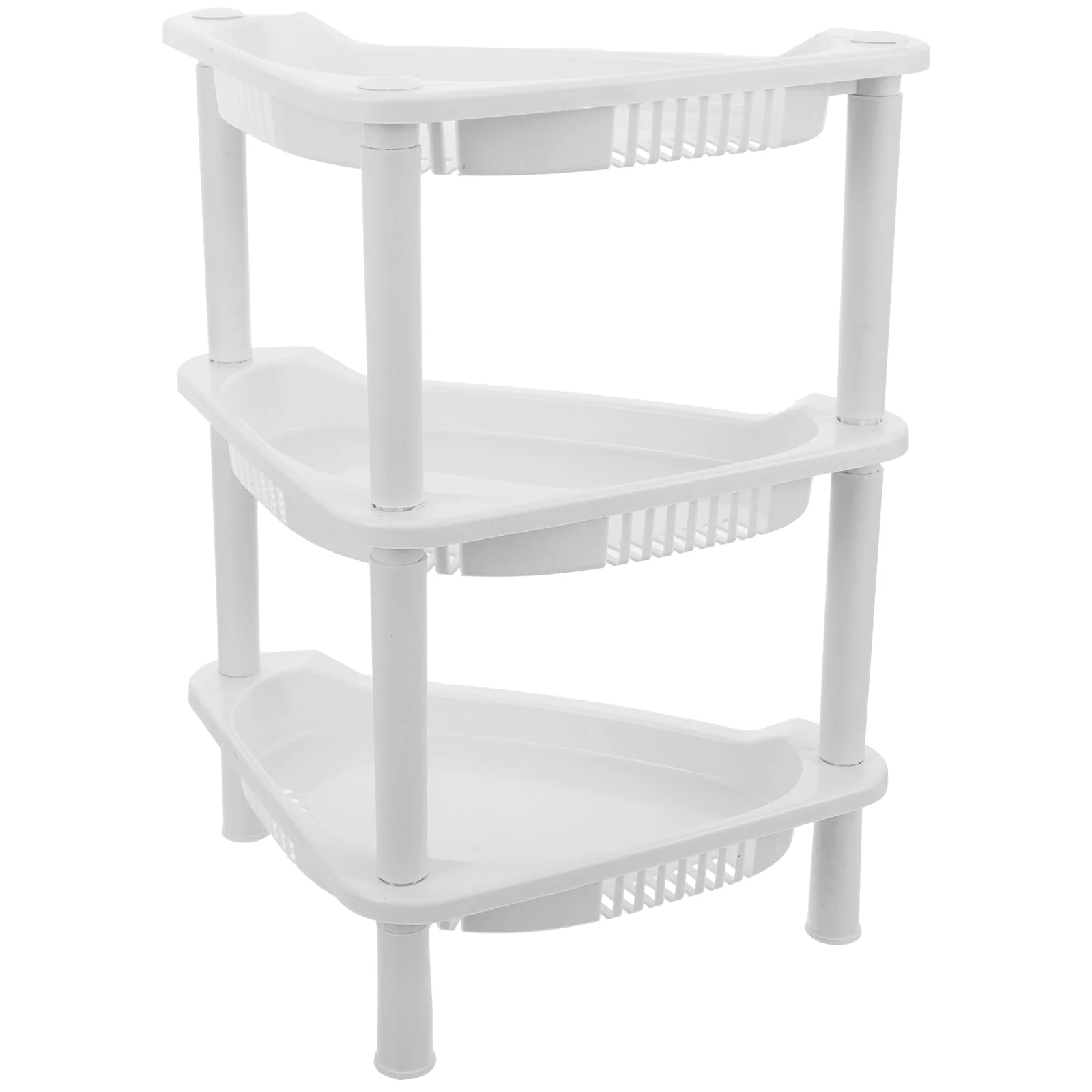 

Layer Plastic Small Storage Shelves Plastic Basket Corner Shelf Organizer Desk Stand Rack Bathroom Shelves Household Kitchen