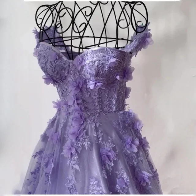 Enchanting Purple Tulle Evening Dress: Timeless Beauty for Formal Occasions