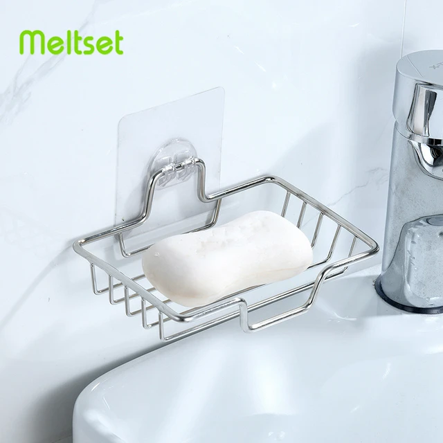 2Pcs Soap Holder for Shower Wall, Self Adhesive Soap Dish with