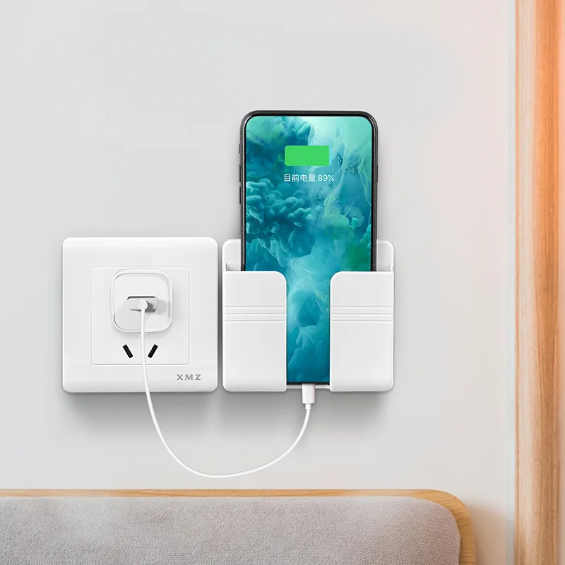 لهواوي آيفون Xiaomi الهاتف المحمول جدار حامل العالمي الهاتف المحمول تهمة هوك معلقة دعامة حامل السنانير قاعدة شحن