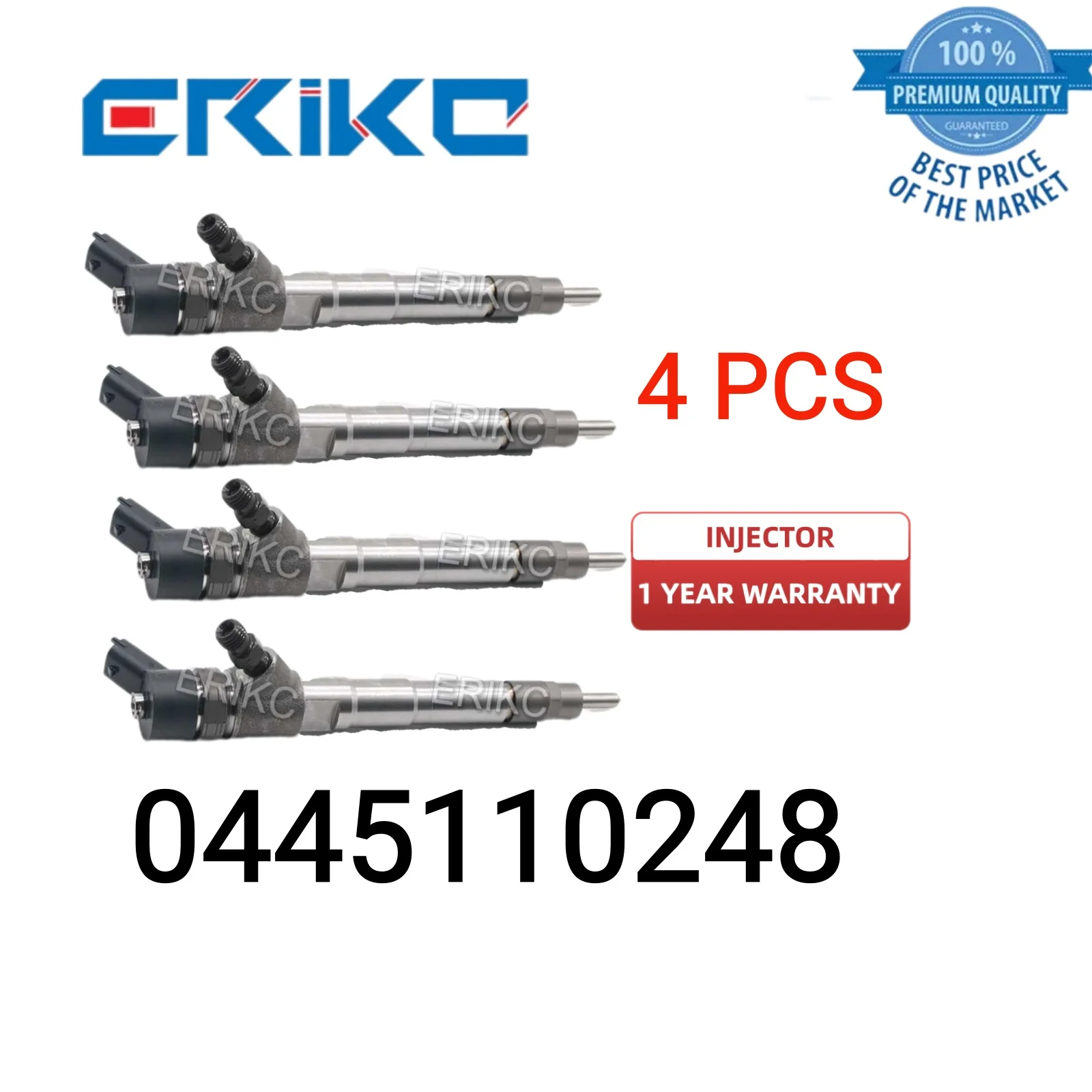 

4 PCS 0445110248 Diesel Injector 0 445 110 248 Common Rail Injector 0445 110 248 Injector Parts 09860435163 for HYUNDAI IVECO