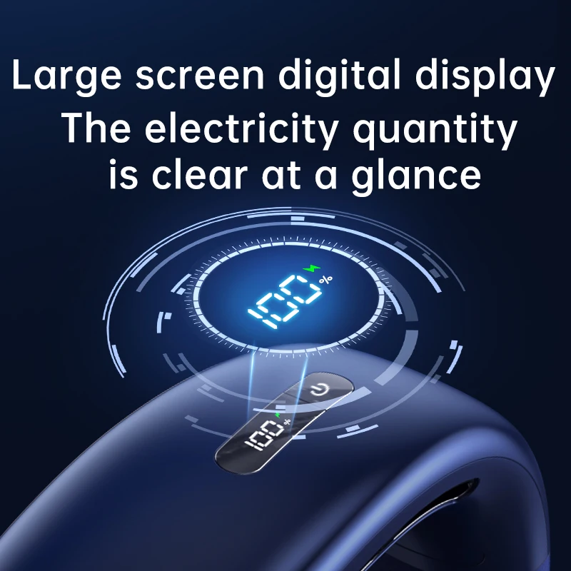 Portable Neck Fan 10000mAh Mini Bladeless Silent Neckband Fan USB Rechargeable 3 Speeds Mute Wireless Electric Neck Cooler Fans 2