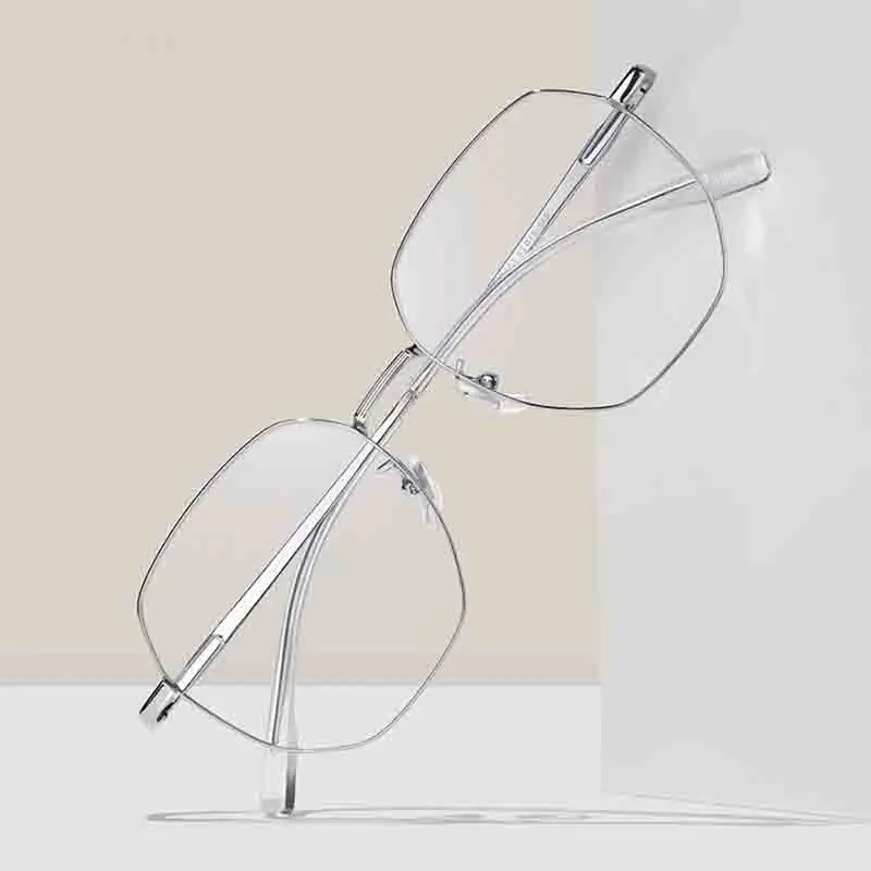 Pure Titanium Eyeglass Frame Corrosion-Resistant Women'S Eyeglass Frame Blue Light Blocking Glasses Lightweight For Daily Party