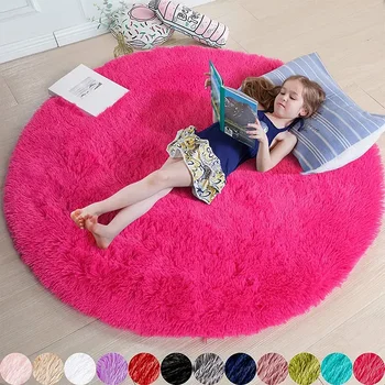 Plush Round Fluffy Rug Mat 3
