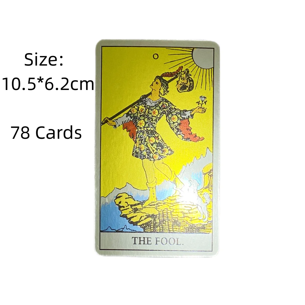 Tarot card deck 1 box classic rider with holographic flash cards for beginners and collectors