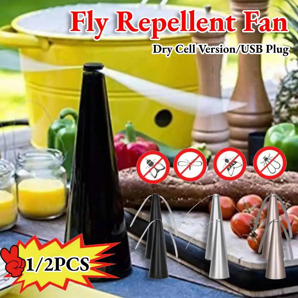 Répulsif Anti-mouches Rotatif 360° USB - Ventilateur De Table Silencieux - Neuf