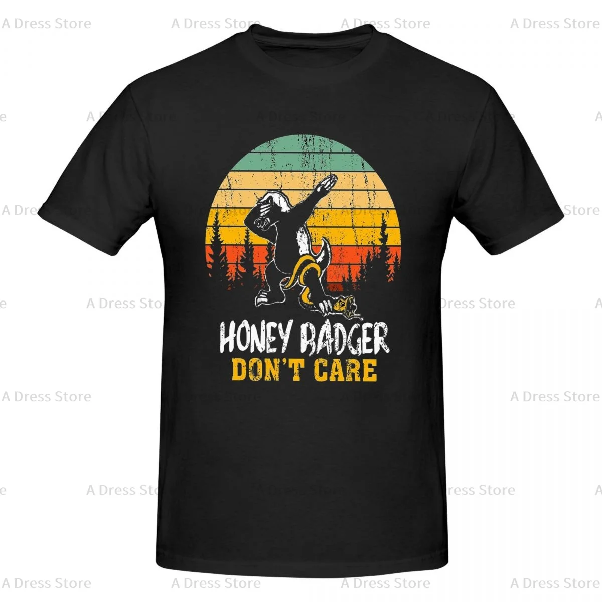 

Honey Badger Men's round neck Oversized T-shirt,Men's summer t-shirts,Novelty Round neck Tee shirt Gift