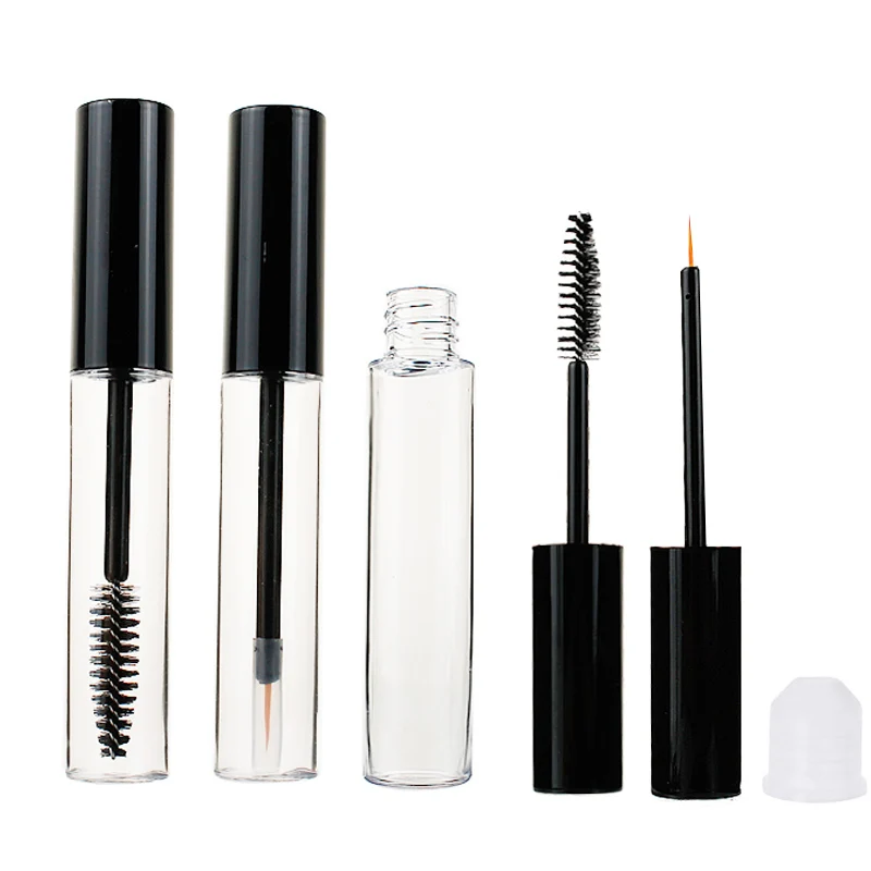 

15/20/25pcs 10ml Empty Mascara Tube Eyelash Cream Vial Liquid Bottle Sample Cosmetic Container with Black Cap Refillable Bottle