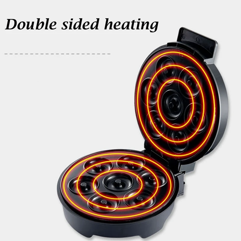 Electric Donut Machine 1200W Non-Stick Coated Kitchen Donut Maker Kid's Snacks Desserts Breakfast Makes 7Donuts US Plug 2