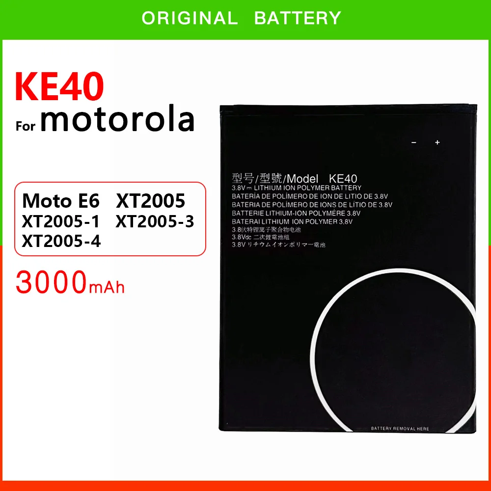 

100% Original Genuine 3000mAh KE40 Battery For Moto E6 XT2005 Phone Batteria In Stock With tracking number