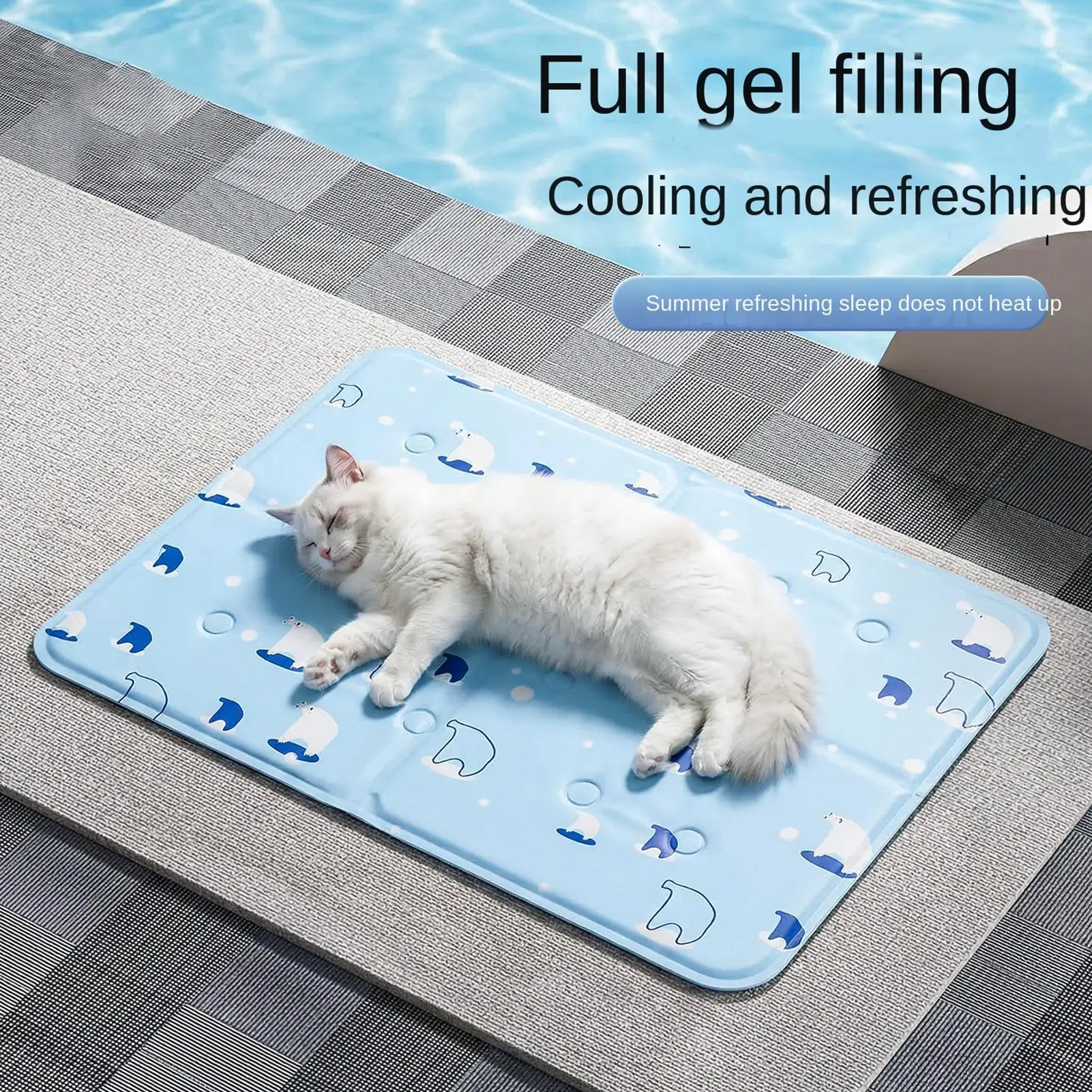 Cooling Pet Mat Breathable Washable Summer Pad Dog Cat Self Cool Blanket For Kennel Crate And Bed Sleeping Dog Cooling Pad_voghion.com