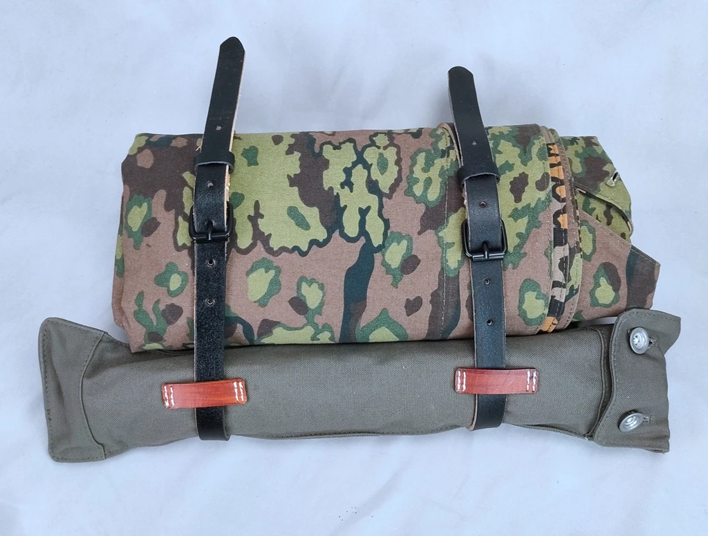 Reenactment Military WW2 GERMAN COMBAT EQUIPMENT OAKLEAF CAMO CAMOUFLAGE REVERSIBLE TENT POLES STAKES SET
