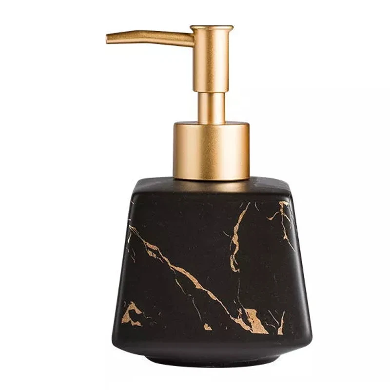 

260Ml Bathroom Luxury Ceramic Marble Soap Dispenser Shower Gel Shampoo Water Bottle Square Lotion Press Bottle