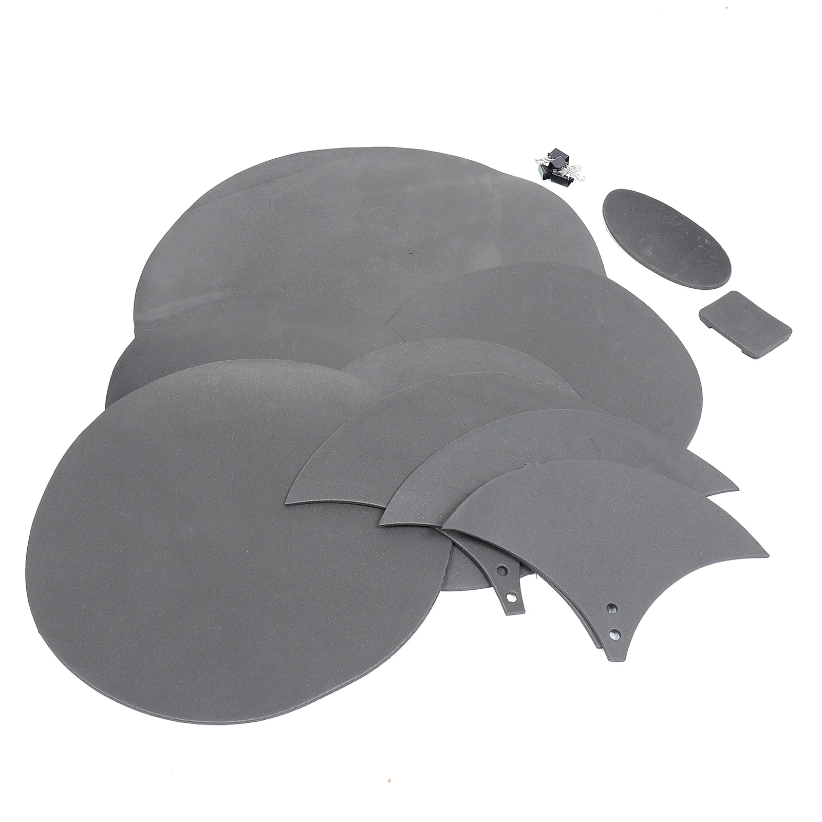 

Drum Mute Pad Mats Adjustable Cymbal Pad Professional Ellipse Pads Belt Mat Musical Instruments Accessories Parts