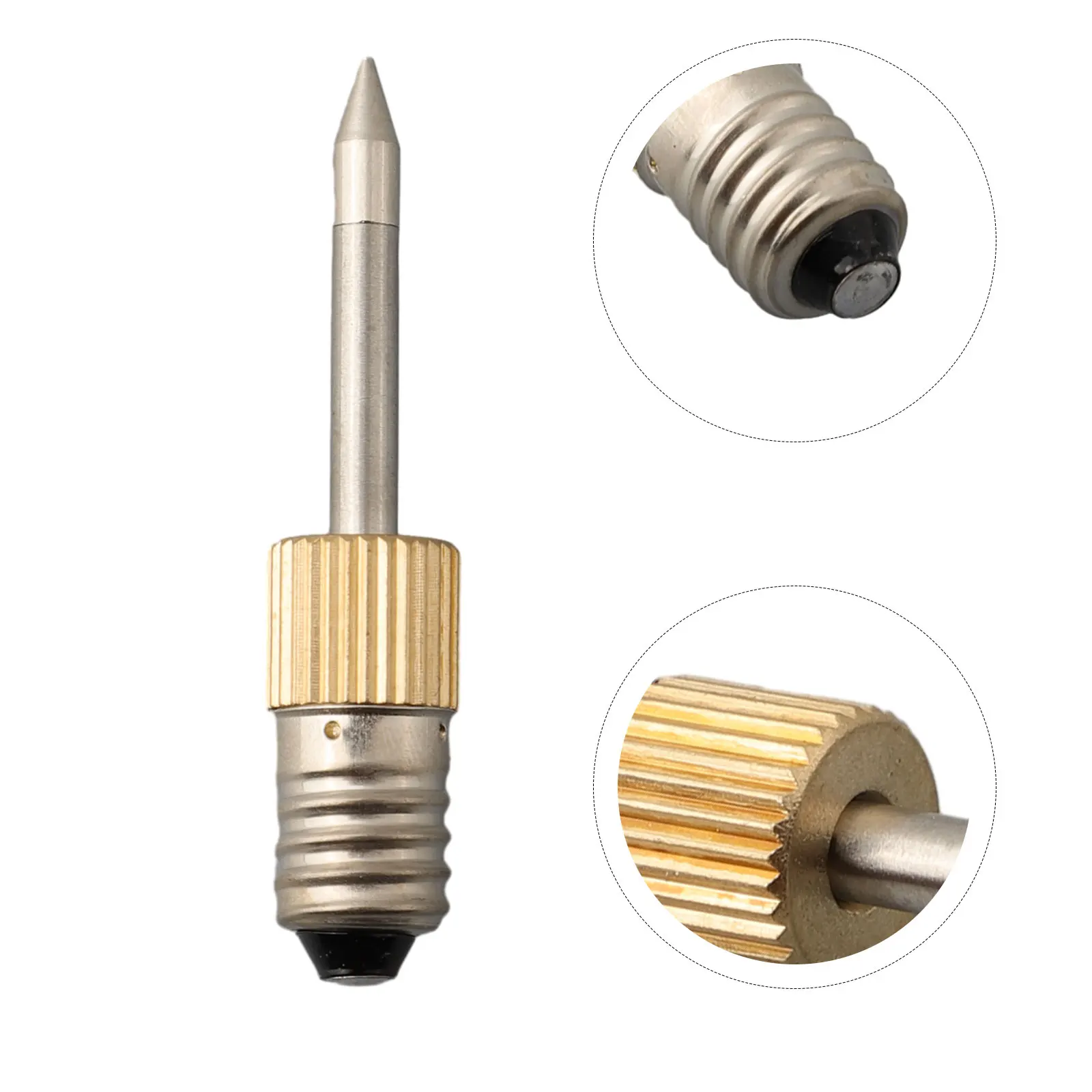 

High Quality Brand New Iron Tip 1pc Workshop Portable Power Tools Replacement Silver+Gold Welding Copper+Steel