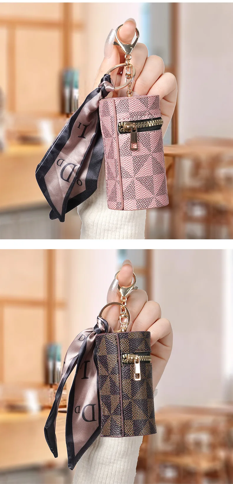 Damen-Taschenanhänger, vielseitig, modisch, klassisch, Taschenanhänger, multifunktionale Geldbörsen, Kopfhörer, Lippenstift, Mini-Aufbewahrungstaschen – Detail 11