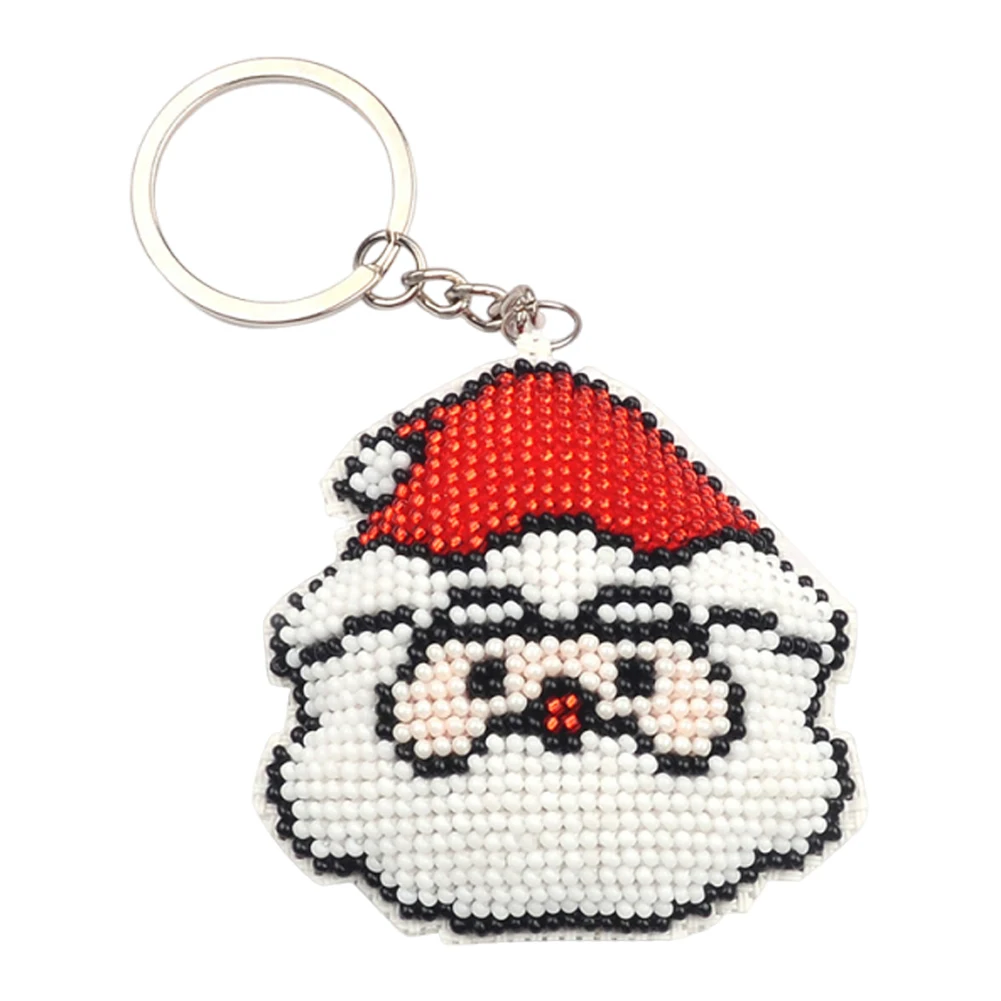 Christmas Stockings Beaded Counted Cross Stitch Ornament Kit Cross Stitch Making Kit DIY Keyring Gifts for Friends