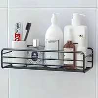 Bathroom Supplies Floating Wall Shelf Metal Organizer