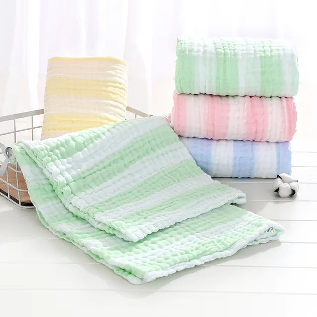 6 Layers Gauze bath towel Baby Receiving Blanket Pure cotton bubble muslin Infant Kids Swaddle Sleeping Baby Blanket Bedding 5