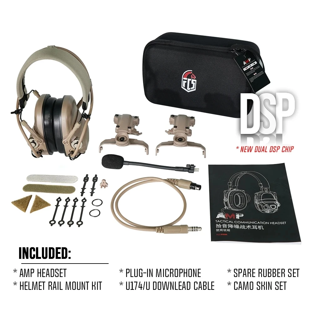 2025 FCS & FMA フルデジタルデュアル DPS アンプ戦術ヘッドセット通信