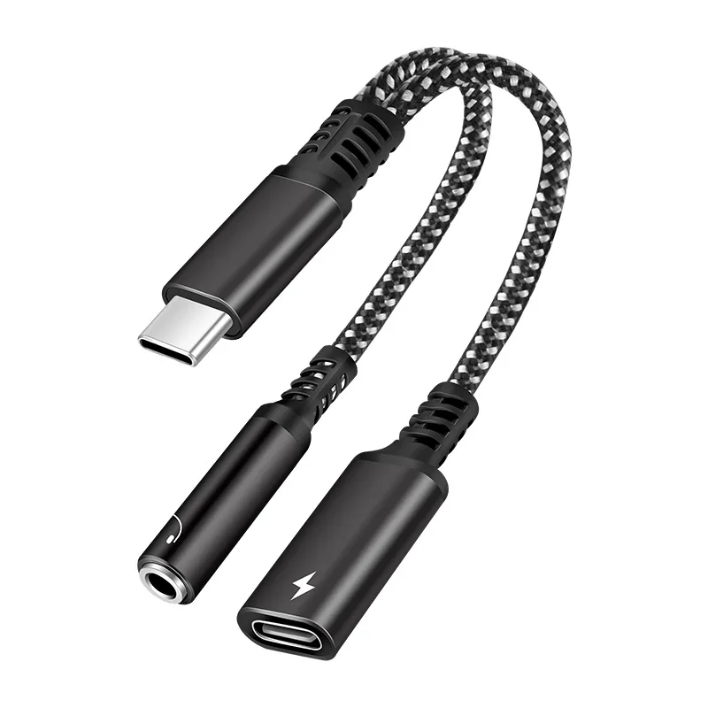 적용 가능ipad삼성 화웨이Type-C전환3.5mm2-in-1 충전 어댑터PD30W60와이콰이차오